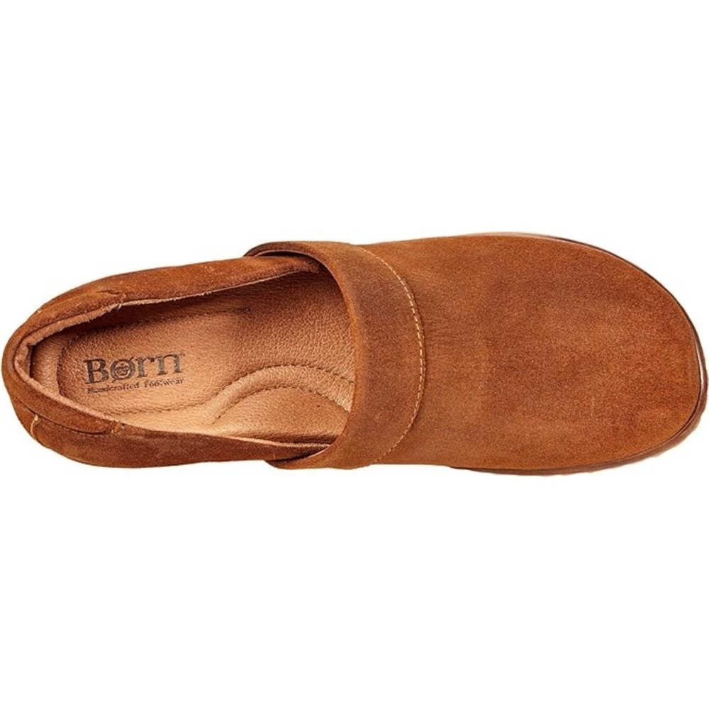 Born Bailie Clog Brown Leather Suede Women’s Comfortable Shoes size 8.5 40 - Picture 4 of 13
